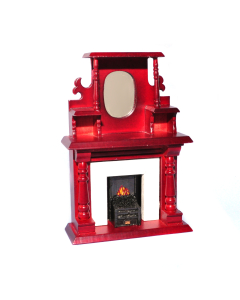 E2090 - Victorian Fireplace with Overmantel