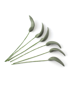 D3330 Single Lily Leaves- pack of 6