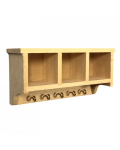 BA027 - Barewood Hall Shelf with Hooks