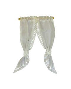 White Sheer Demi Curtain