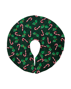 Green Candy Cane Print Christmas Tree Skirt