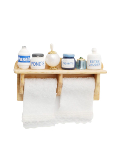 Long Bath Shelf and Towels