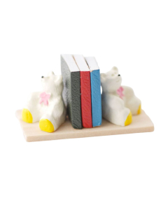 Teddy Bookends with Books