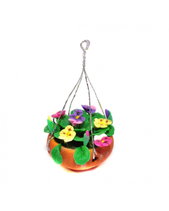 D3362 Hanging Basket with Pansies