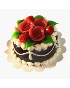 Chocolate Cake with Roses