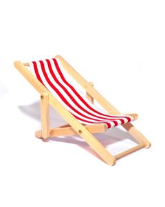 D830A - 1:12 Scale Deckchair (Red)