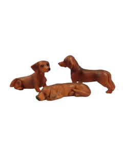 Daschund Brown Dog, Pack of 3