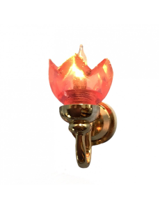 Lily Wall Lamp Red Shade - Wired 