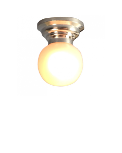 Silver Ceiling Globe Light - Wired 
