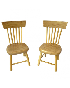DF018 - Pair of Light Oak Chairs