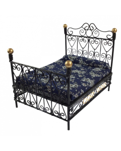 DF028 - Black Cast Iron Double Bed