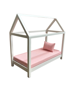 White House-Bed with Pink Bedding