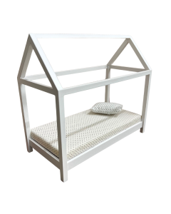 White House-Bed with Polka Dot Bedding