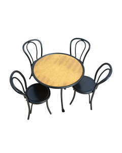 Black Metal Table and Chairs