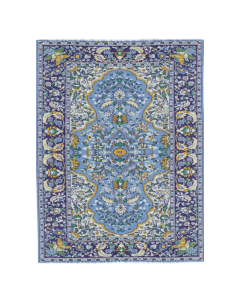 Blue Turkish Rug, 31cm x 20cm