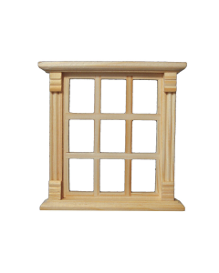 9 Pane Wood Window