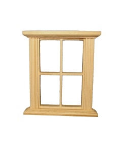 4 Pane Window Unpainted