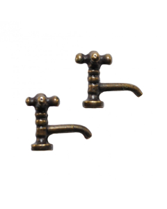 DIY698 - Antique Brass Taps (pk2)