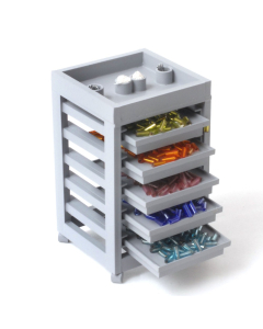 DM-HD8G - 1:12 Scale Grey Stylist Trolley