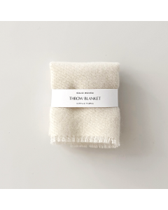 Ivory Woven Throw Blanket