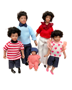Family Set of Five Dolls