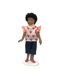 Girl with Pink Heart Blouse