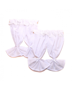 E2837 - Two Pairs White Curtains on a Rail