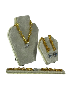 Jewelery Set, 3-piece Gold/diamond