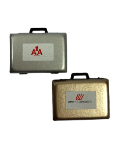 Two Briefcases In Silver and Gold