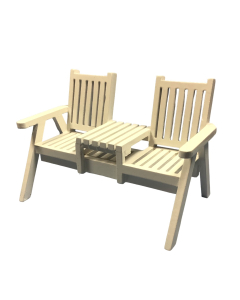 White Garden Bench 2-seater
