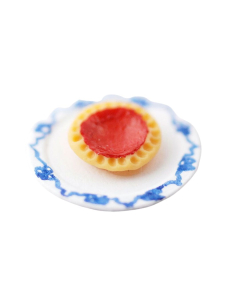 Jam Tart On Small Plate