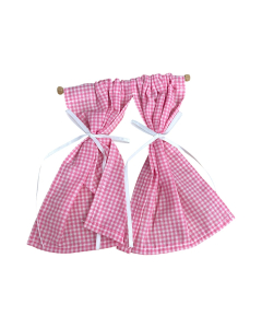 Pink Gingham Curtains