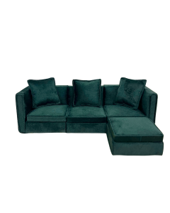 DF476 - Forest Green Velvet Modular Sofa 
