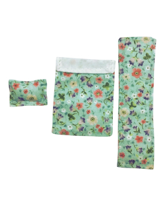 Light Blue Ditsy Floral Large Cot Bedding with Bumper (Discontinued)