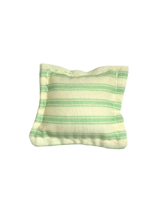 Ivory and Soft Green Striped Cushion (Pk1)