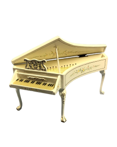 White Hand Painted Piano