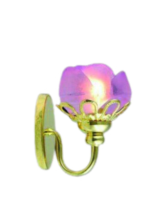 Pink Rose Wall Light - Wired