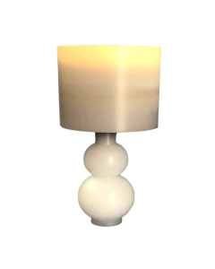 Table Lamp with Modern White Base - Battery Light (Discontinued)