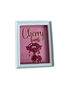'Cherry Bomb' Picture in White Frame