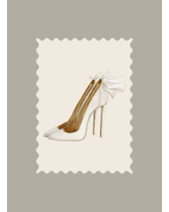 Watercolour Picture of Pretty White Heels