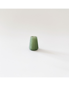 Green Ribbed Vase