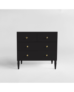 Black Dresser with 4 Drawers
