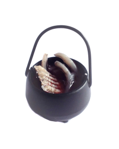 MS200 - 1:12 Scale Cauldron with Bones