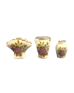 3 Floral Vases