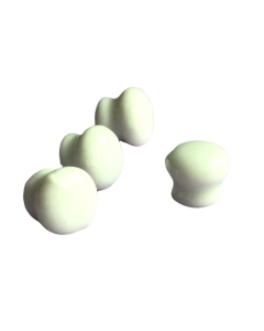 Large White Knobs, Pack of 4