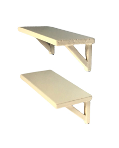 Small White Wall Shelves, 2 Pcs