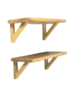 Two Small Pine Wall Shelves