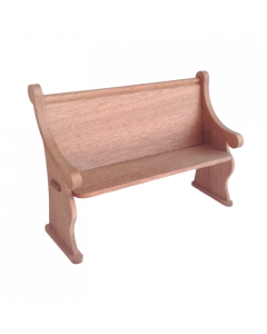 MQ077 - 1:12 Scale Mahogany Pew Kit (Short)