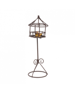 RP18072 - Brown Metal Birdcage with Birds