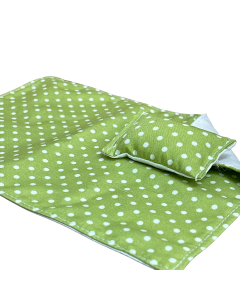 Green Spotted Single Bedding with Pillow